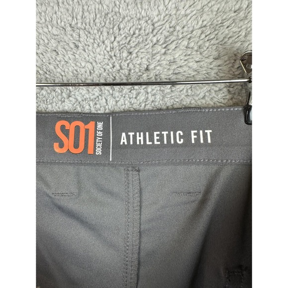 Society Of One Pants Mens 28x30 Gray Athletic Fit Performance Polyester Golf New - Picture 6 of 8